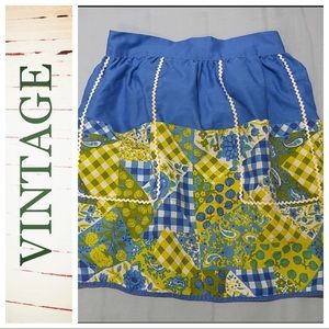 Vintage Blue Floral Apron